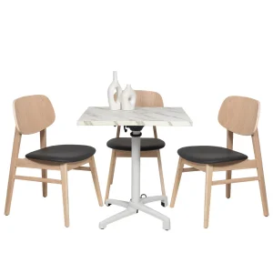 Alec Folding Table Base White Ciro With Marble Base Jonas White Wash Chairforce