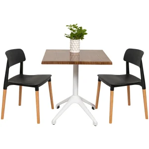 Alexis Folding Table Base White Pietra Oak Grain RubenChair Chairforce 1
