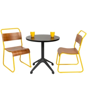 Alexis Folding Table Base Ciro Black Marble Erik Yellow Chairforce