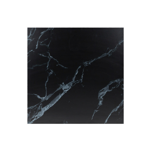 Square Ciro Melamine Table Top, Black Marble