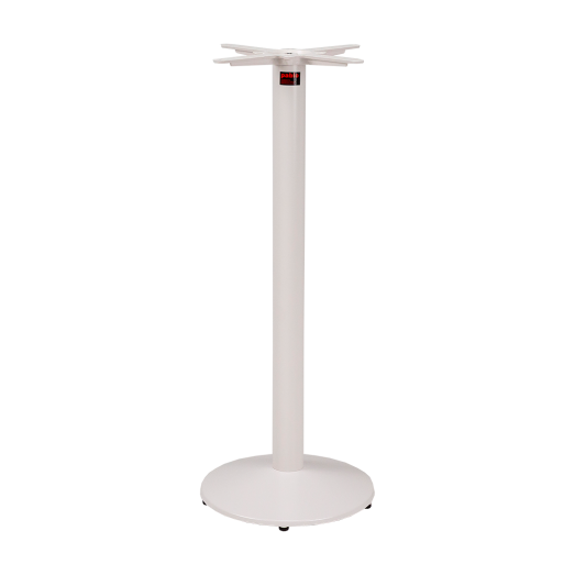 Eamon Round Bar Table Base, White