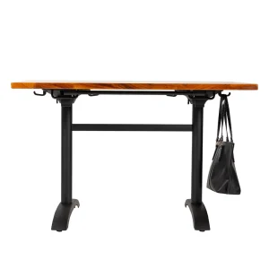 Haris Folding Table Base Double Black Front with bag Chairforce