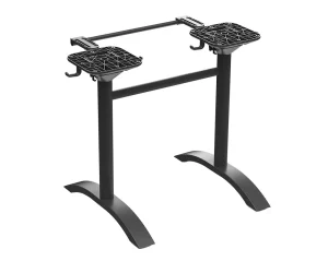 Haris Folding Table Double Black Front Angled Chairforce