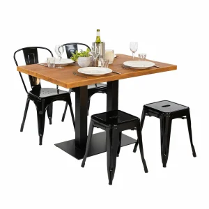 Pietra 120x80 oak CarlosDoubleDINING tolix01 chairforce 1