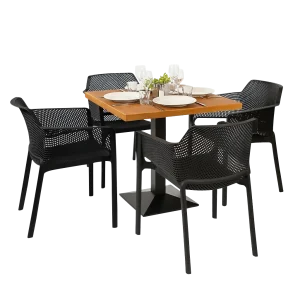 Pietra 80x80 oak FernandoDINING NikkoChairs chairforce 1